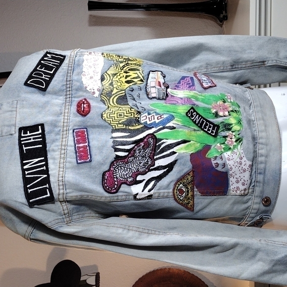 BOHO Denim Jacket Medium - Picture 1 of 16